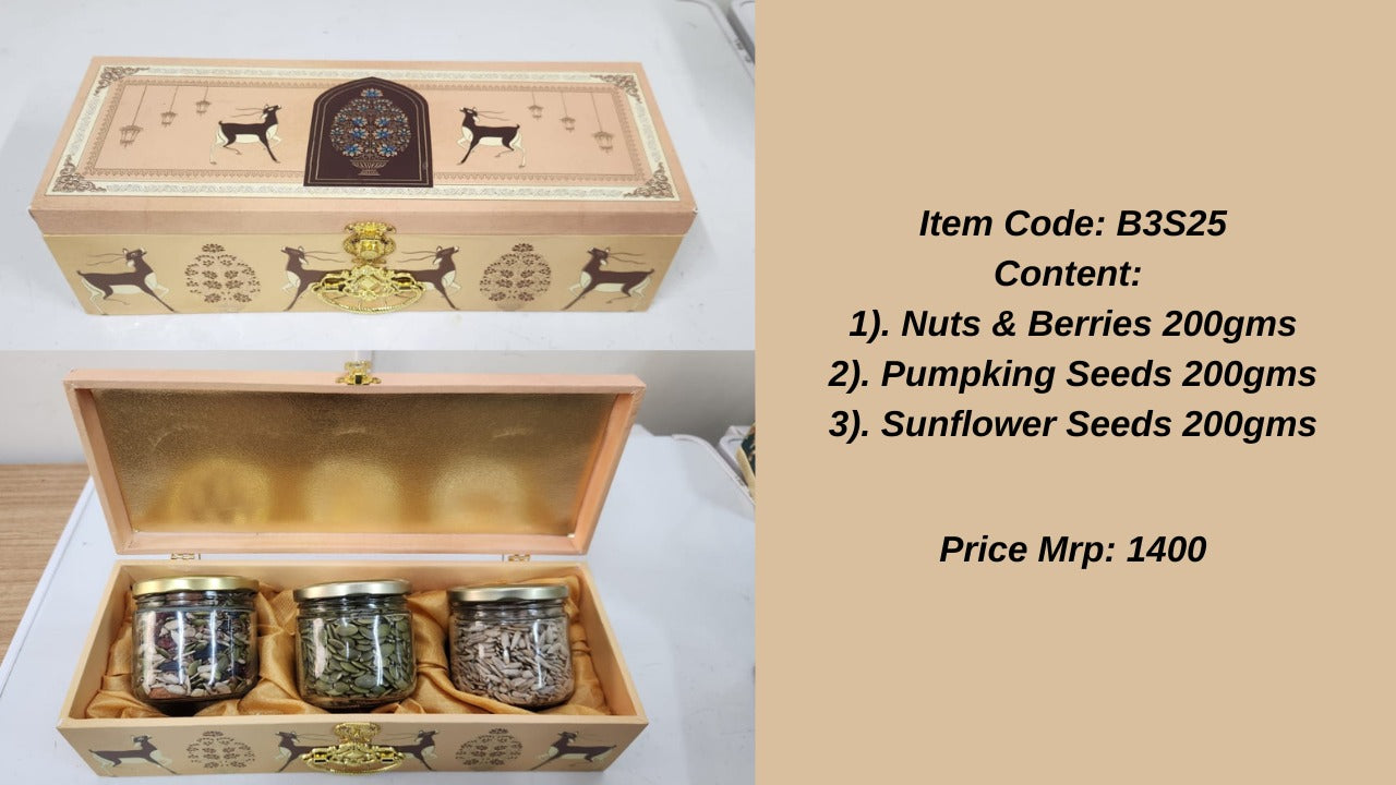 Design Printed 3 Jar Gift Box
