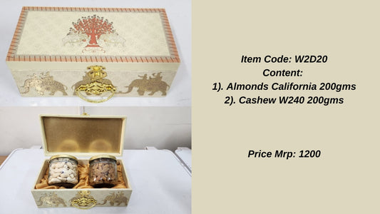 White Printed 2 Jar Gift Box